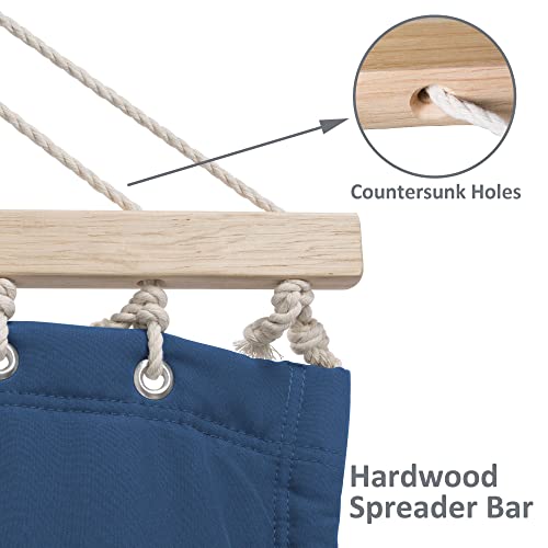 SUNCREAT Extra Large Hammocks for Outside, Heavy Duty Hammocks with Stands Included, Navy - color: Navy, size: 12 ft Stand