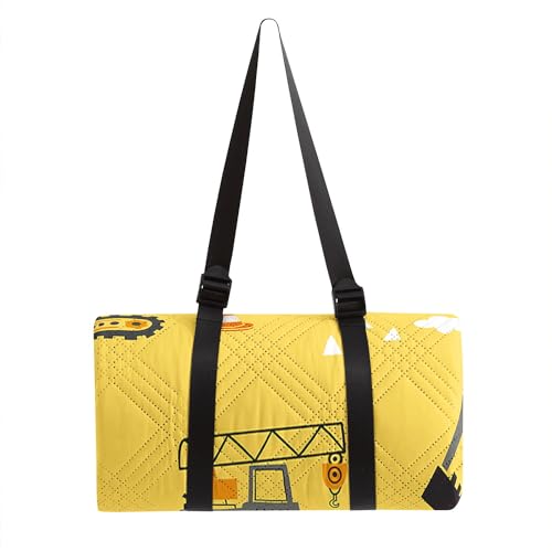 Outdoor Picnic Blanket,Portable Sandproof Waterproof Picnic Mat,Truck Excavator Tractor Printed Camping Beach Mat for Sand and Wet Grass Hiking (Excavator L) - color: Excavator, size: Extra Long - 78"x78"