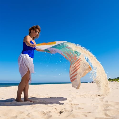 Beach Blanket 79" X 83" Oversized Lightweight, Beach Mat Waterproof Sandproof, Durable Picnic Mat Beach Accessories for Travel, Camping, Hiking - color: Sandy-shore