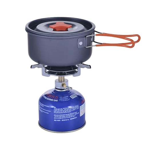 Windproof Camping Gas Stove Portable Foldable Backpack Electronic Stove Head Outdoor Cooking Picnic HikingMountaineering Camping, 110*100*40mm, Stainless Steel