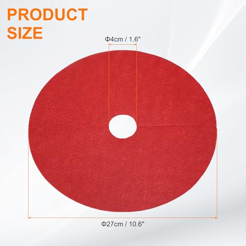 HARFINGTON 4pcs Tree Mulch Ring 10.6 Inch Non-Woven Round Tree Protector Weed Barrier Mat Plant Cover Rings for Weed Grass Control Root Protection, Red - color: Red, size: 10.6