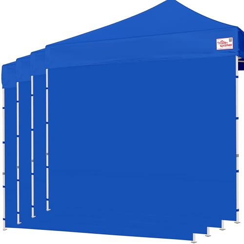 Tradesparker 10x10 Pop up Canopy Sidewall Kit Only, 3 Sidewalls & 1 Doorwall Removable Zipper End Fit for Commercial Instant Tent Canopies,NOT Excluding Top and Frame,Blue - color: Blue, size: 10ft*4