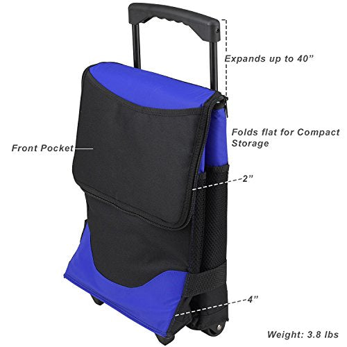 Picnic at Ascot Personalized Monogrammed 32 Can Collapsible Rolling Insulated Cooler- Designed & Quality Approved in The USA - style: Letter - S