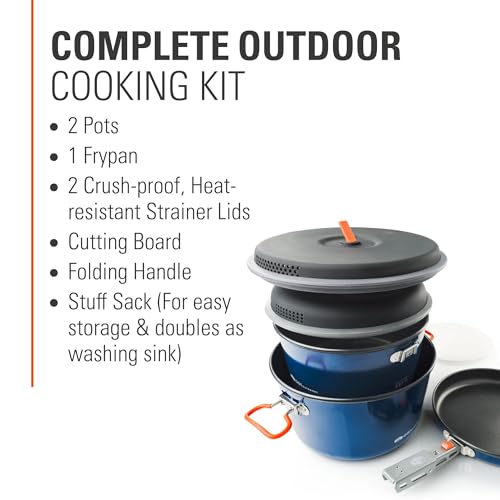 GSI Outdoors Bugaboo Base Camper, High-Efficiency Cookset – Ceramic Non-Stick Coated - size: Large