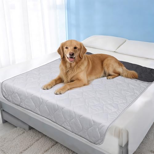 Cooling Blanket for Dogs - Q-MAX>0.4 Waterproof Pet Throw Blanket Bed Cover, Non-Slip Dog Blankets for Couch Protector, Washable Furniture Cover for Summer, Gray,60x80 - color: Grey, size: 60x80 Inch