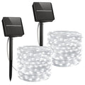 Minetom Solar String Lights, 2 Packs Total 66Ft 200 LED Solar Fairy Lights, Waterproof Solar Lights for Outside Patio Yard Tree Wedding Christmas, Pure White - color: Pure White, size: 2 Packs