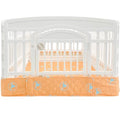 PJYuCien Dog Playpen Bottom Pad Fits for 36 Inch 4 Panels Exercise Pet Pen, Using as a Fence Stabilization and Puppy Pen Mat, Hoop and Loop Design, Orange (Playpen Not Included) - style: Orange Bottom, 36"Width, Orange ( Adhesive Tape Connections )