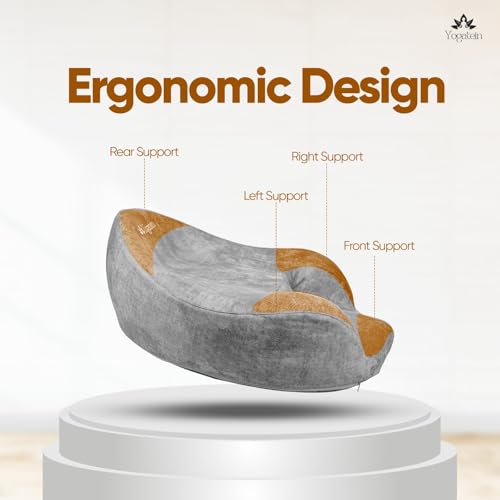 Meditation Air Cushion - No More Numb Legs | Ergonomic Design for Optimal Support and Posture - color: Grey