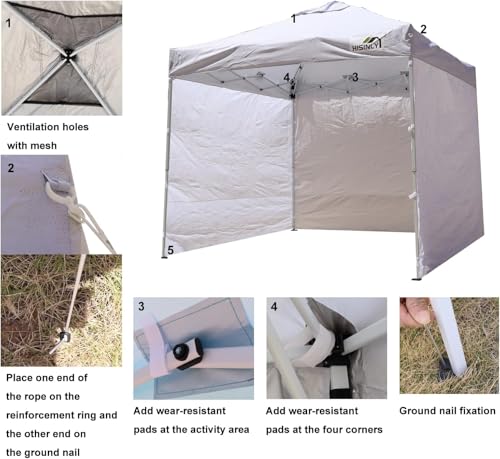 8x8 Pop Up Canopy Tent, Waterproof 210D Oxford, 3 Removable Sidewalls, Vented Roof, Wind-Resistant Steel Frame, UPF 50+, Wheeled Bag, 1-Person Instant Setup, Fits 3-5 People – Blue - color: Blue