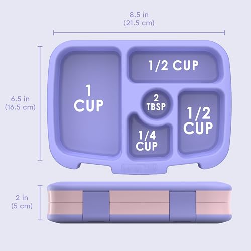 Bentgo Kids Prints Leak-Proof, 5-Compartment Bento-Style Kids Lunch Box - Ideal Portion Sizes for Ages 3-7, Durable, Drop-Proof, Dishwasher Safe, & PFAS & BPA-Free Materials (Carousel Unicorns) - color: Carousel Unicorns