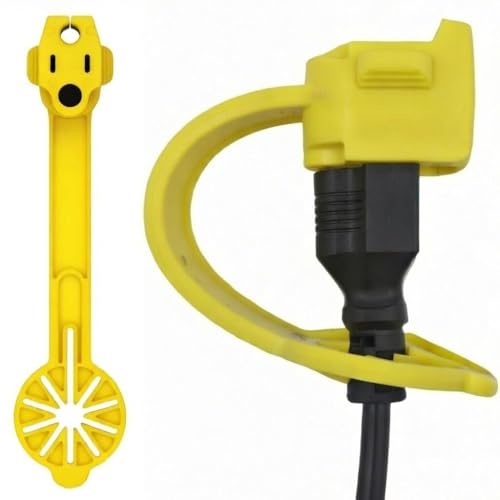 Outdoor Weatherproof Plug Cover - Extension Cord Waterproof Protector Covers for 120v Electric, 3 Prong Male End Weather Proof Exterior Ends Caps for Outside Electrical Plugs (2,Yellow) - color: Yellow