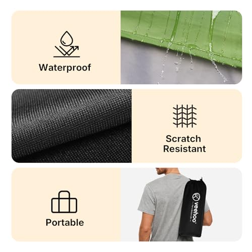 Veehoo Pop Up Dog Tent House for Indoor Outdoor, Portable & Waterproof Dog Canopy Shelter with Cool Mesh, Foldable Automatic Pet Tent for Dogs with Camping Mat and Bag for Large & Extra Large Dogs - size: 47.2"L × 47.2"W × 37.4"H