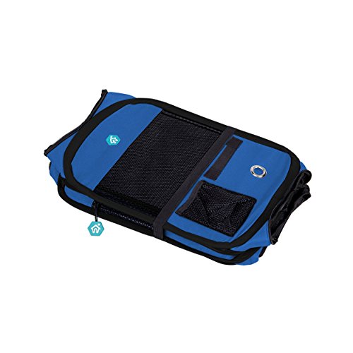 Deluxe Premium Pet Dog Playpen Portable Soft Dog Exercise Pen Kennel with Carry Bag for Dogs, Cats, Kittens, and All Pets (Small, Blue) - color: Blue, size: Small