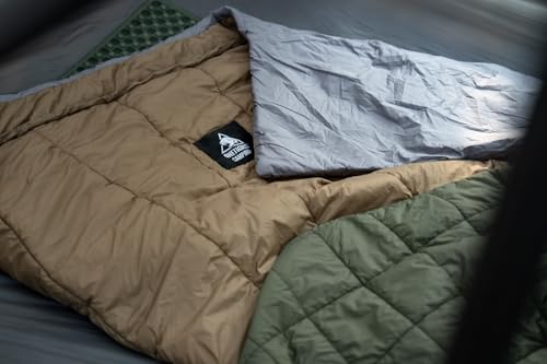 OneTigris Featherlite Ultralight Sleeping Quilt, Weighs 35oz, Warm Hammock Topquilt 40 Degree, with Footbox, Perfect for Outback Camping, Hiking, Backpacking and Hammocks - color: Coyote Brown