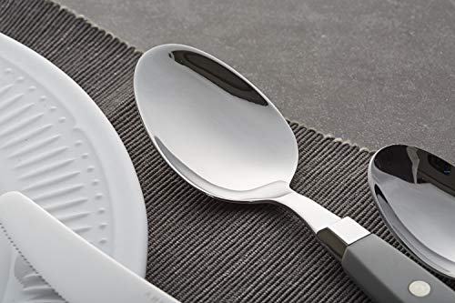 ANNOVA Silverware Set, Retro/Rivet Colorful Stainless Steel Tableware Kitchen Flatware Set Utensils, Includes Dinner Knives, Forks, Spoons, Salad Forks & Dessert Spoons (Gray, 20 Pieces) - color: Gray, size: 20 Pieces
