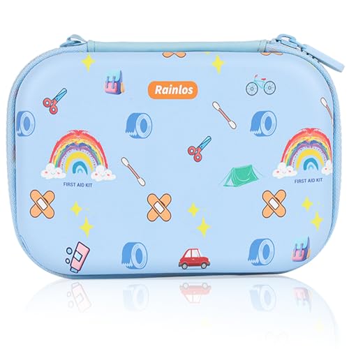Small-First-Aid-Kit-for-Home-Car-Travel-Camping-Hiking-Kids, Mini Cute Portable Medical Emergency Kits Fits into a Purse, Diaper Bag & Backpack, Travel Must Have
