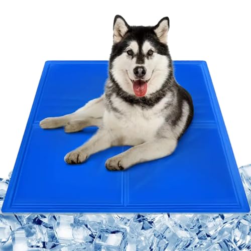 Dog Cooling Mat, Pressure Activated Gel Self Cooling Pad for Dogs Cats, Foldable Portable Cooling Mat for Dogs Ideal for Kennels Crates Beds Car Seats Indoor & Outdoor,M - size: M