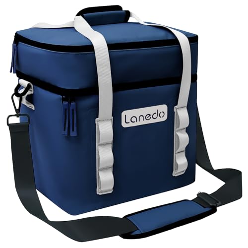 Lisa Lunch Soft Cooler 20/36 Can, Insulated Bag Portable Ice Chest Box for Lunch, Beach, Drink, Beverage, Travel, Camping, Picnic, Car, Trips, Cooler Leak-Proof - color: 20 Can blue