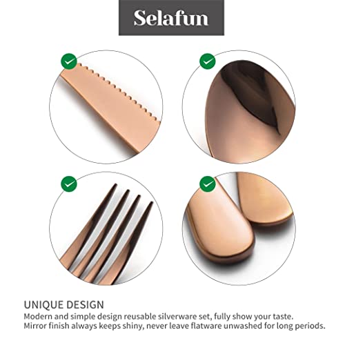 4-pieces Travel Set with Case Portable Silverware Utensils Set for work, Stainless Steel Reusable Flatware Set Cutlery Set for Camping Picnic Hiking Office (6.7inch, Rose Gold) - color: Rose Gold, size: 6.7 inch