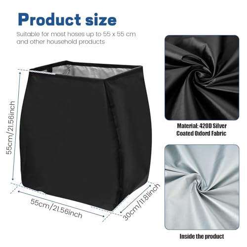 Hose Reel Cover Retractable, Wall Mounted Hose Reel Cover with Storage Bag Waterproof Sun Proof Hose Protector Reusable Covers for Outdoor Yard Lawn Accessory