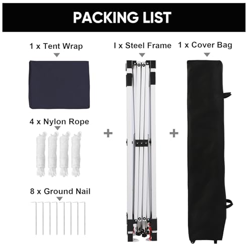 Northroad 10x10ft Pop Up Canopy, Popup Outdoor Canopy Tent with Wheeled Carrying Bag,Portable Gazebo Shelter for Patio,Deck,Garden,Beach（Dark Grey） - color: Dark Grey, size: 10x10