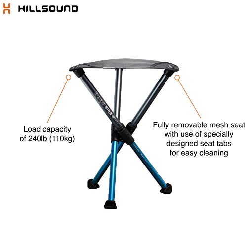 Hillsound BTR Stool for Ultralight Backpacking & Hiking, Lightweight Camping Chairs, Compact Portable Outdoor Seat, Hunting Adventures, Durable Tripod Design, Made in Korea - color: Glacier, size: 14"