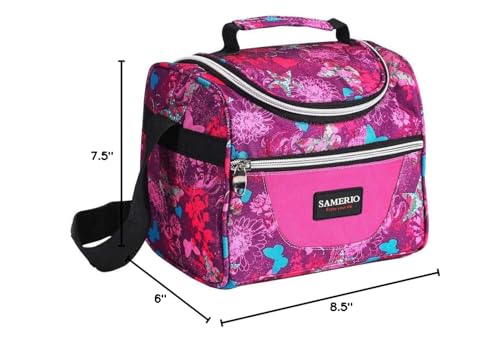 Lunch Bag for Kids Coole Lunch Box Tote for Women Girls Boys Children Student Insulated Bento Bag for School Work Picnic Outdoor Activities - color: 7L Rose