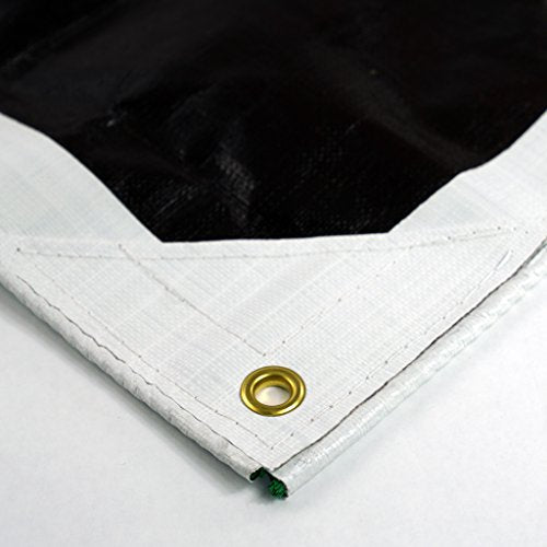 Watershed Innovations HydraTarp 12 Ft. X 16 Ft. Super Heavy Duty Waterproof Tarp - 16mil Thick - White / Brown Reversible Tarp - size: 12ft x 16ft