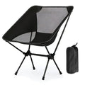 Camping Chair, Portable Foldable Compact Chair with Breathable Nylon Mesh, Lightweight Folding Backpacking Hiking Chair for Outdoor Camp, Travel, Beach, Picnic, Festival, Hiking (Black) - color: Black