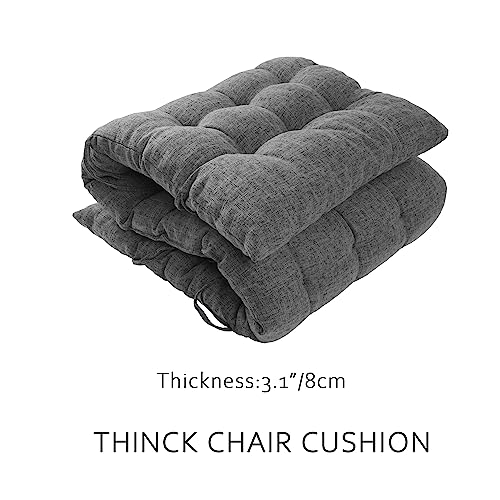 ELFJOY Lounge Chair Cushion Faux Linen Zero Gravity Chair Cushion with Ties Thick Padded Long Bench Cushion for Recliner Chaise Longue Sun Lounger Bench Porch Swing Dark Grey 63 Inch - color: Dark Grey