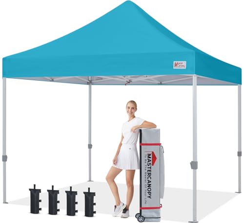 MASTERCANOPY Pop Up Canopy Tent Commercial Grade 10x10 Instant Shelter (Sky Blue) - color: Sky Blue, size: 10x10