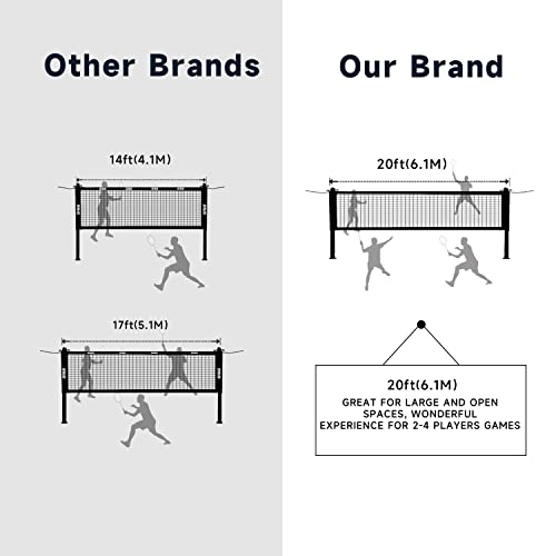 GSE Games & Sports Expert Outdoor Yard Sports Net Game Set for Backyards, Parks, Beach, Lawn. Volleyball Set, Badminton Set OR Volleyball & Badminton Combo Set Available - style: Pro Badminton Set