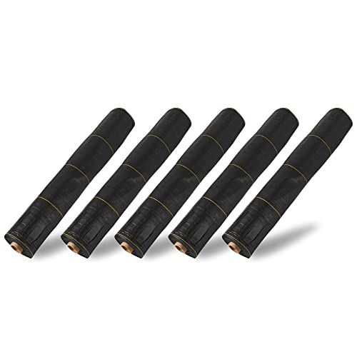Dewitt 5-Pack Sunbelt Weed Barrier Fabric 3.2 oz, 4 x 300 Feet – Heavy-Duty Ground Cover Mat for Greenhouse Floors, Garden Rows, Raised Beds, Yard Gardening, and Outdoor Landscape Protection - size: 5 Pack, style: 4' W x 300'