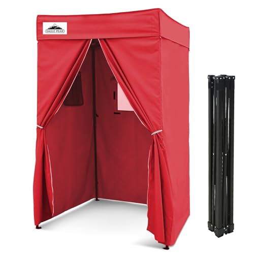 EAGLE PEAK Flex Compact 4x4 Pop-up Canopy Changing Room, Portable Privacy Dressing Room for Indoor Fashion Photoshoots, Camping, or Pool, Red - color: Red, size: 4x4 ft