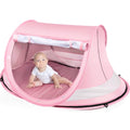 Baby Beach Tent,Large Pop Up Beach Tent Sun Shade for Beach,Portable Baby Travel Tent with Mosquito Net,Indoor Baby Play Tent,UPF 50+ UV Protection Sun Shelters for Infants - style: Pink