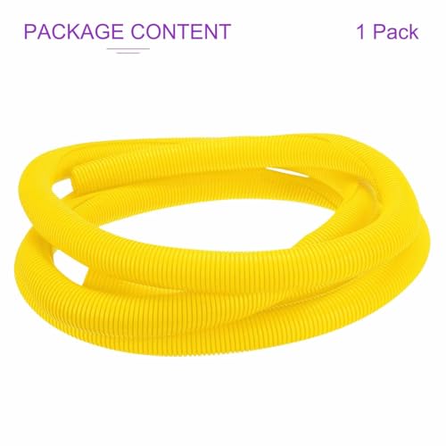 DMiotech 20ft Wire Loom Split Tubing 2 Inch(50.8mm) ID, Cord Protectors from Pet Flexible Conduit Cable Management for Office Home Garden, Yellow - color: Yellow, size: 2"-20ft