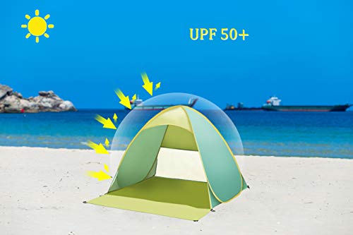 Automatic Pop Up Instant Portable Outdoors Quick Cabana Beach Tent Sun Shelter - color: Green