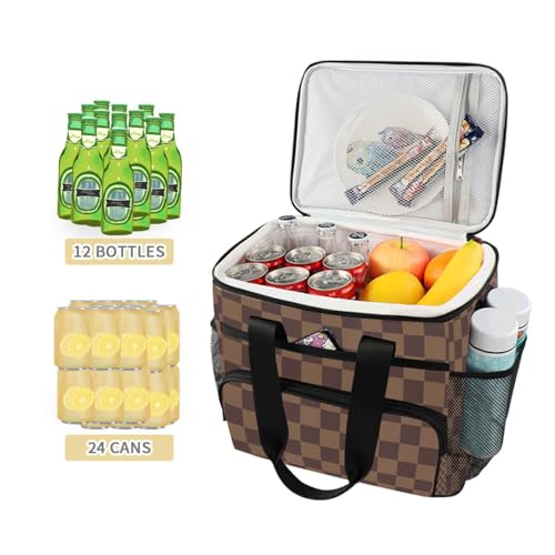 Cooler Bag Insulated Picnic Bag Large Lunch Box Reusable Tote Bag Soft Sided Portable Beach Cooler Grocery Camping - color: Multi11
