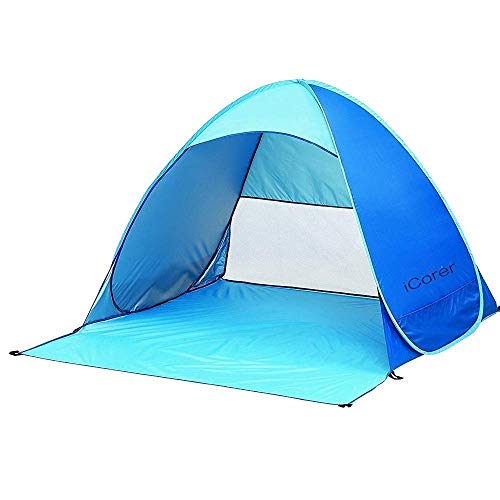 Automatic Pop Up Instant Portable Outdoors Quick Cabana Beach Tent Sun Shelter - color: Blue