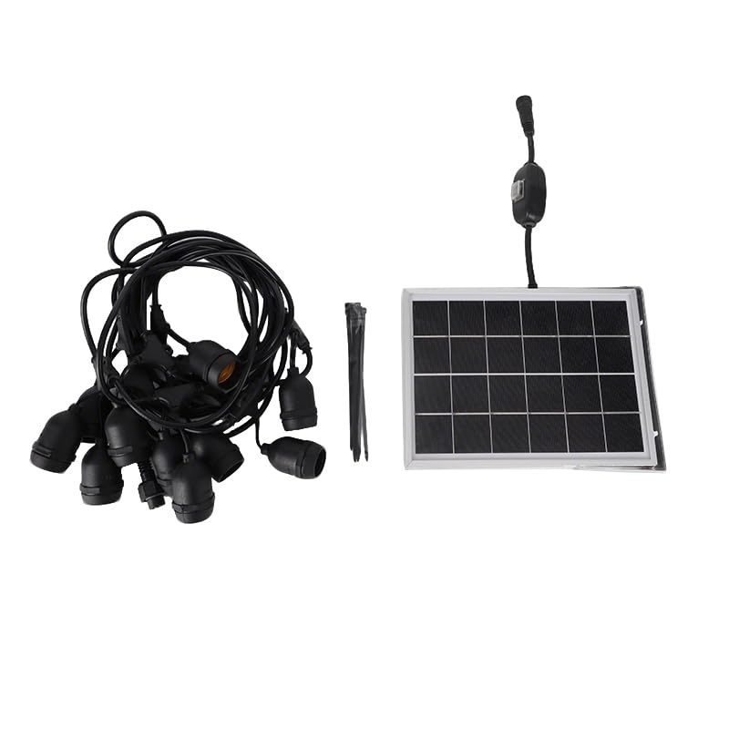 25FT Solar String Lights,Solar Powered LED Outdoor Commercial Grade Waterproof Patio Lights with Edison Globe Shatterproof Patio Lights for Outside Garden Backyard 6V 6W,10 Bulbs