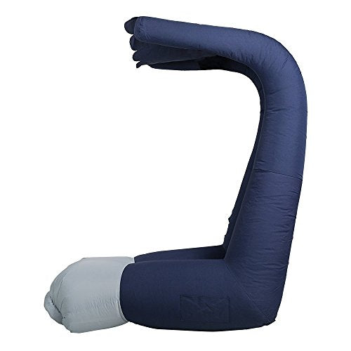 Portable Outdoor & Indoor Inflatable Air Lounger Sofa with Handy Storage Bag for Travelling (navy3)
