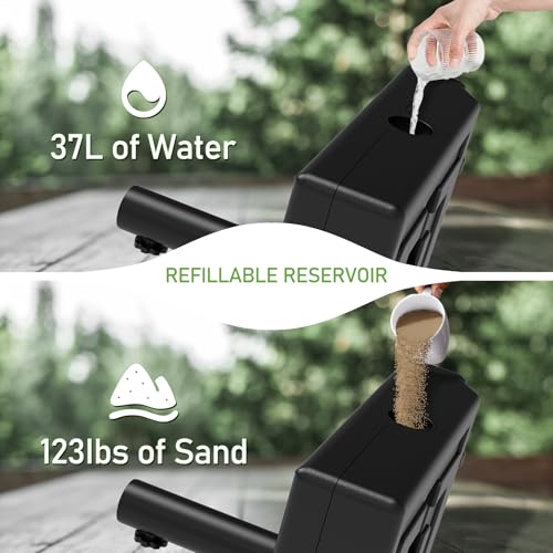 Patio Umbrella Base with Wheels and Handle, 120lbs Heavy Duty Umbrella Stand, Rust-Resistant and Windproof Design, Easy to Move, Stable Umbrella Stand Outdoor Base for Patio, Terrace, and Poolside