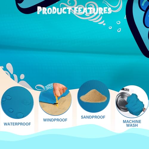 Beach Blanket 78''×81'' - Waterproof Sandproof Sand Free Oversized Mat for 1-5 Adults, Lightweight Durable Compact for Beach Travel Camping Hiking Picnic - color: Turtle, size: 78"x81"