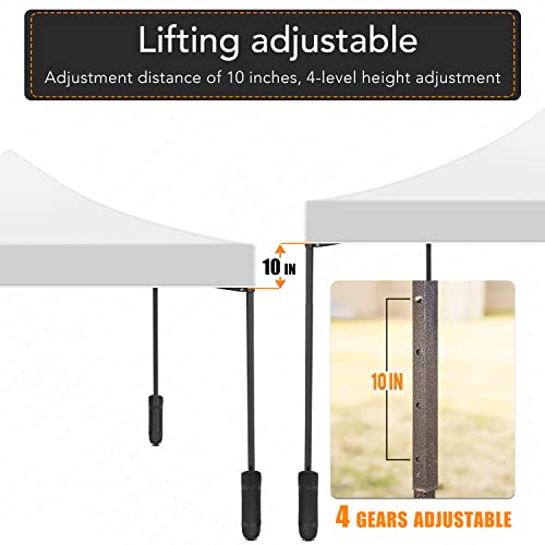 PayLessHere 10x10 Setup Pop Up Canopy Tent, Instant Portable Commercial Canopy Tent, Outdoor Gazeb for Home, Party and Outdoor Activities,White - color: White