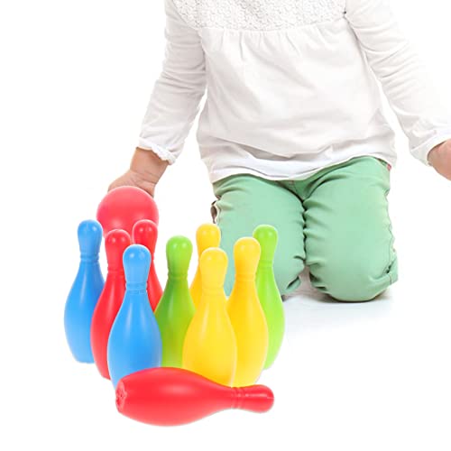Totority Kids Bowling Set, with 10 Bowling & 2 Balls, Educational Early Development Indoor & Outdoor Games Set - for Toddlers & Boys & Girls Ages 3,4,5-12 Years Old