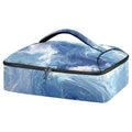 Casserole Carriers for Hot or Cold Food Reusable Casserole Dish Carrier Insulated Thermal Large Capacity Durable Perfect for Party Camping Family Gatherings Yellow Fish - color: Blue Swirling Fluid