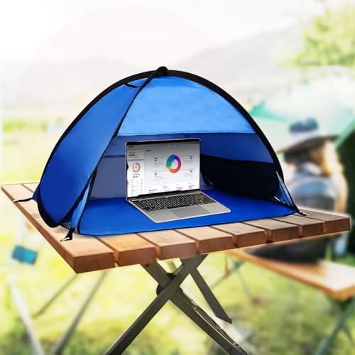 Beach Sun Shelters, Instant Sun Shade Canopy Head PopUp Canopy Automatic Shade Tent for Camping, Portable Windproof Waterproof with Mobile Phone Stand with Tent Nails, with Breathable Mesh, 80cm - color: Blue-Breathable-31.5in