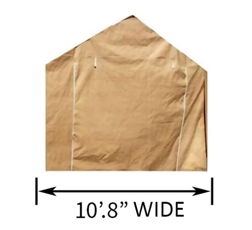10X20 Canopy Tarp Carport (Front Panel) - color: Front Panel Beige