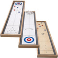 Sterling Games Tabletop Bowling Combo Set, Wooden Arcade Board with Marbles and Pins, Indoor Table Top Game for Kids and Family - style: Bowling/Shuffleboard