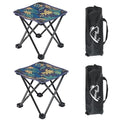 Wind Tour Portable Folding Camping Stool Outdoor Camping Lightweight Samll Chair for Fishing Hiking Gardening and Beach with Carry Bag (Medium Blue -2) - color: Medium Blue -2